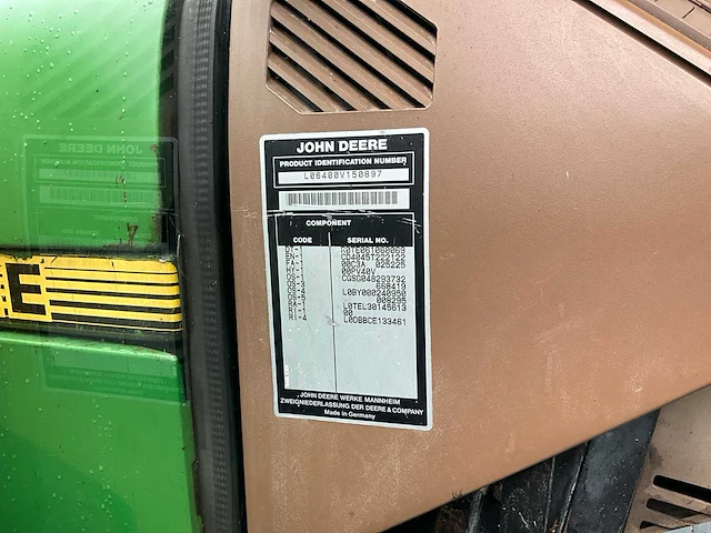 1996 john deere 6400 vierwielaangedreven landbouwtractor met voorlader - afbeelding 37 van  42