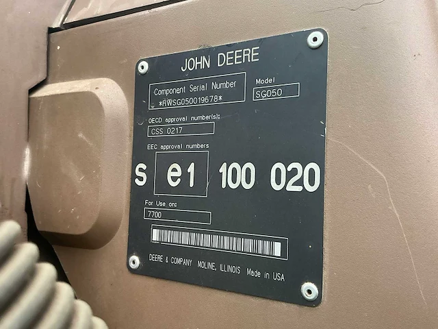 1996 john deere 7700 vierwielaangedreven landbouwtractor - afbeelding 25 van  47
