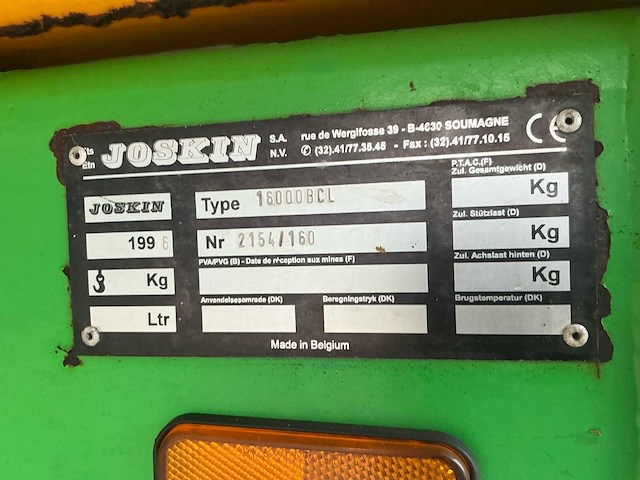 1996 joskin 16000bcl kipper - afbeelding 13 van  20