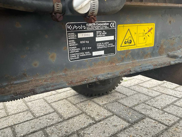 1996 kubota f3060 zitmaaier - afbeelding 14 van  14