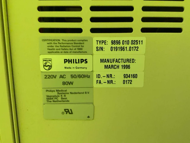 1996 philips bv29 c-boog röntgenapparatuur - afbeelding 3 van  14