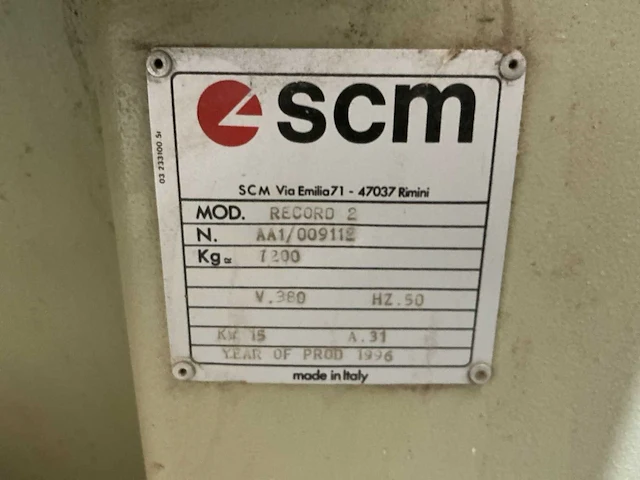 1996 scm record 2 cnc -bewerkingscentra - afbeelding 29 van  31