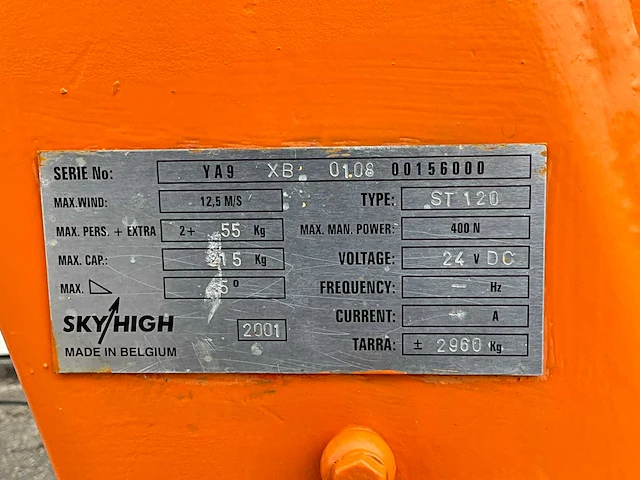 1996 skyhigh st 120 kniktelescoop hoogwerker - afbeelding 14 van  21