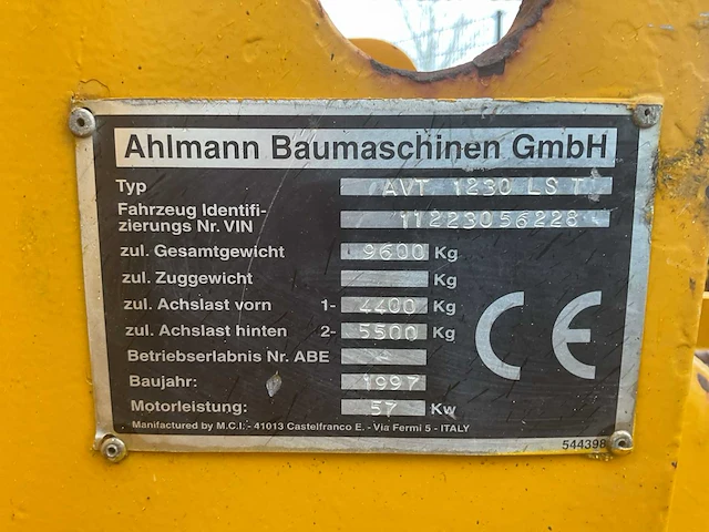 1997 ahlmann avt 1230 lst verreiker - afbeelding 11 van  19