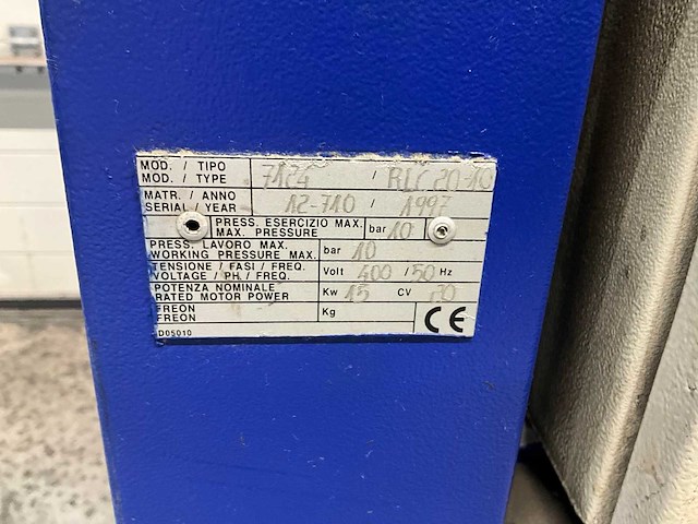 1997 airpress rlc20/10 schroefcompressor - afbeelding 9 van  9