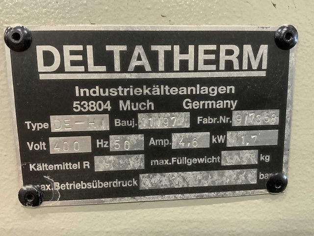 1997 deltatherm de - hi industriële koelinstallatie - afbeelding 2 van  10