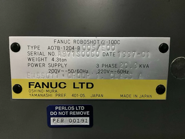 1997 fanuc roboshot alfa 100c spuitgietmachine - afbeelding 30 van  36