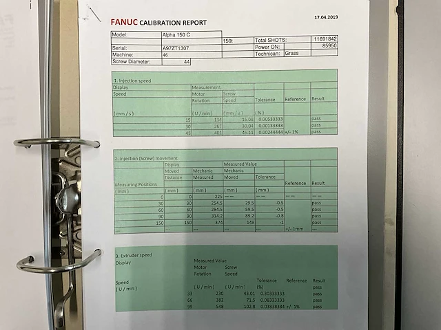 1997 fanuc roboshot alfa 150c spuitgietmachine - afbeelding 27 van  38