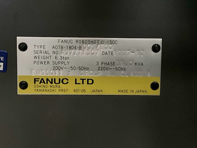 1997 fanuc roboshot alfa 150c spuitgietmachine - afbeelding 31 van  38