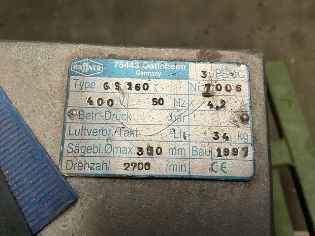 1997 haffner 6s160 afkortcirkelzaagmachine - afbeelding 7 van  7