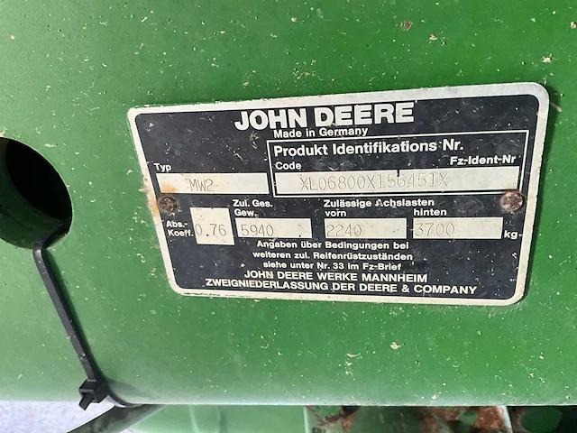 1997 john deere 6800 vierwielaangedreven landbouwtractor - afbeelding 26 van  32