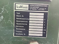 1997 kallfass s.w.650 simplex verpakkingsmachine met krimptunnel - afbeelding 9 van  9