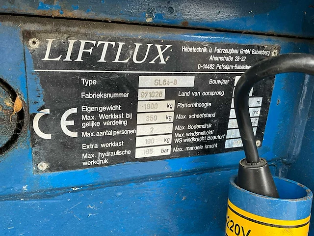 1997 liftlux sl64-8 schaarhoogwerker - afbeelding 5 van  13