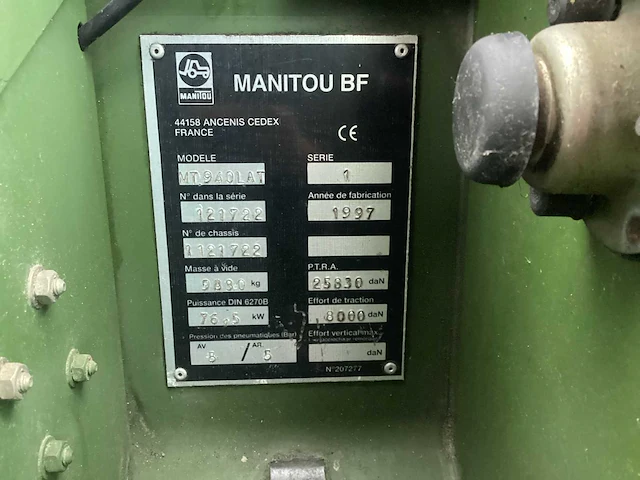 1997 manitou mt940lat verreiker - afbeelding 13 van  22