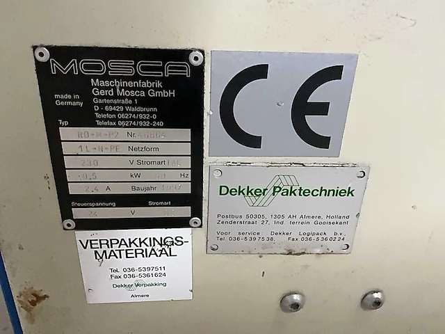 1997 mosca ro-m-p2 omsnoeringsmachine - afbeelding 9 van  9