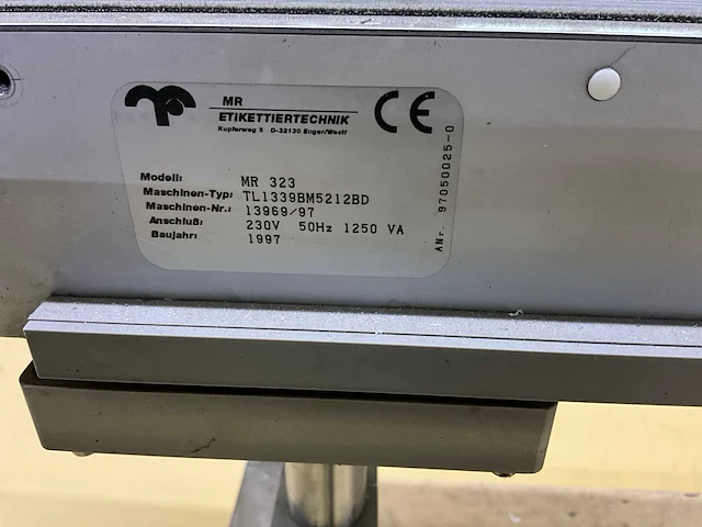 1997 mr etiketteer techiek mr323 etiketteermachine - afbeelding 4 van  14