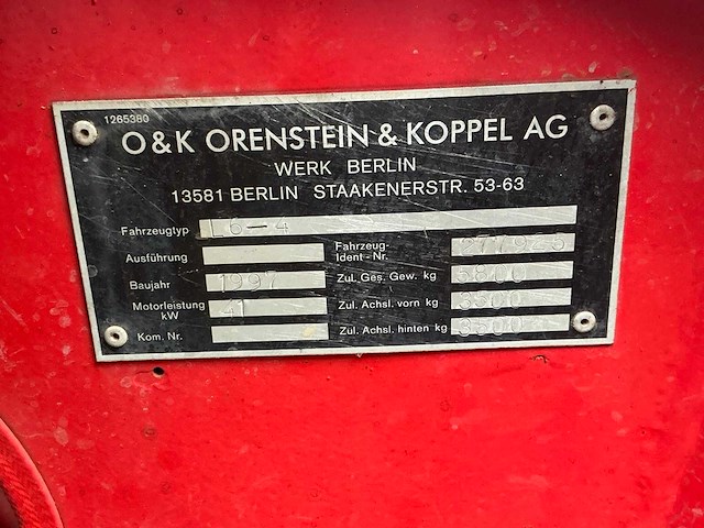 1997 o&k l6-4 shovel / wiellader - afbeelding 16 van  25
