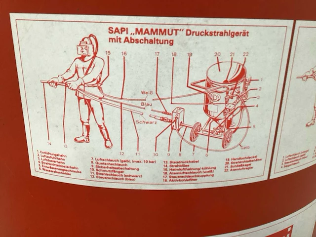 1997 sapi mammut druckstrahler overige straalapparatuur - afbeelding 5 van  7