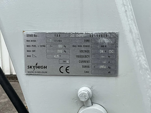 1997 skyhigh st 120 kniktelescoop hoogwerker - afbeelding 8 van  16