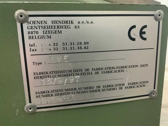 1997 soenen hendrik dve dubbelkop zaag - afbeelding 27 van  33