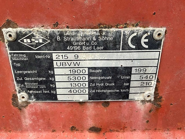 1997 strautmann ubvw blokkenwagen - afbeelding 10 van  18