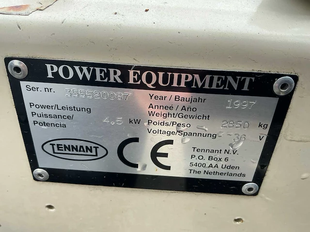 1997 tennant 355e zelfrijdende veegmachine - afbeelding 8 van  17