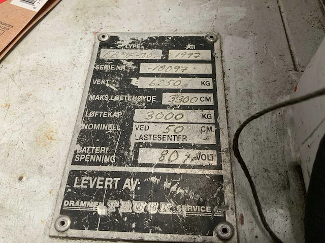1997 toyota fbmf-30- vorkheftruck - afbeelding 8 van  16