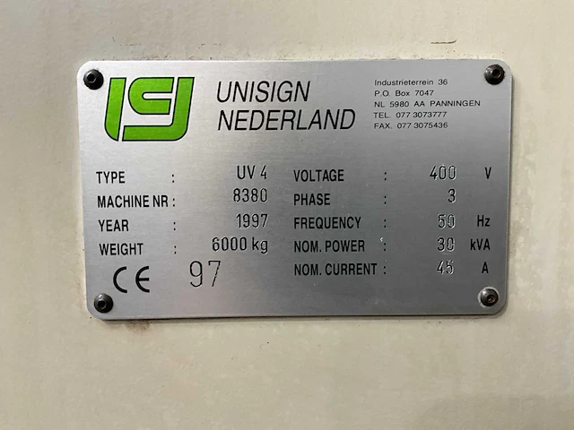 1997 unisign uv4 cnc-freesmachine - afbeelding 15 van  29