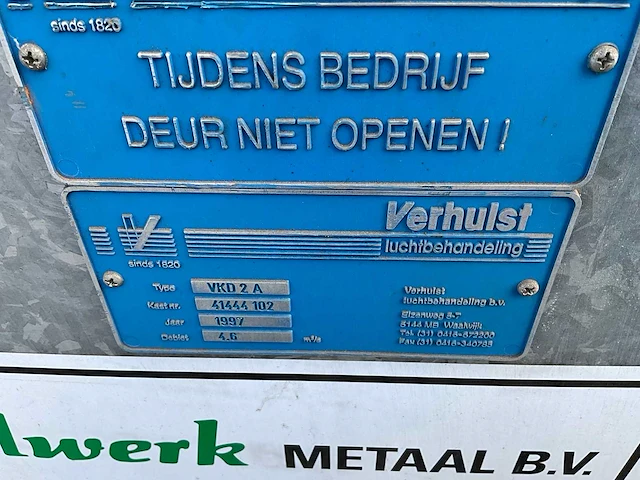1997 verhulst vkd2 afzuig installatie - afbeelding 2 van  10