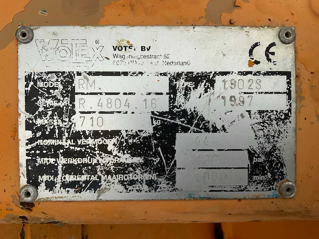 1997 votex rm1902s klepelmaaier - afbeelding 20 van  20