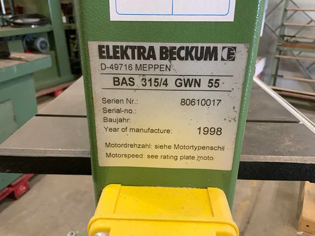 1998 bändsäge bas 315 lintzaagmachine - afbeelding 8 van  8