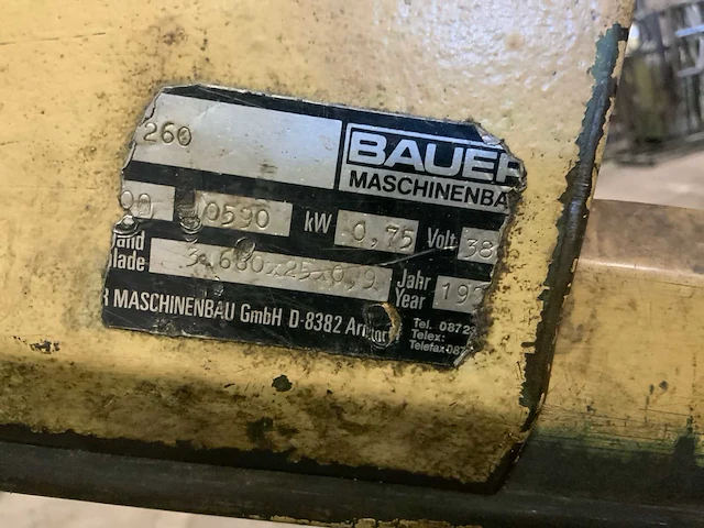 1998 bauer s260 horizontale bandzaagmachine - afbeelding 8 van  8