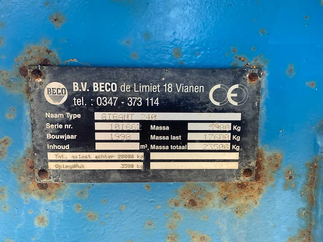 1998 beco gigant 240 kipper - afbeelding 14 van  21
