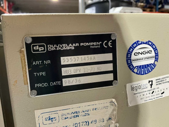 1998 duijvelaar pumps hu3dpv10-70 n6/4x54 hydro unit - afbeelding 5 van  10