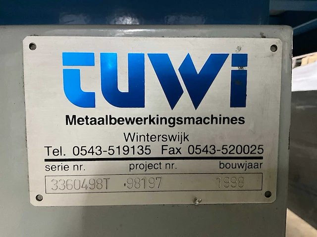 1998 euromac xp 750/25 ponsmachine - afbeelding 31 van  32