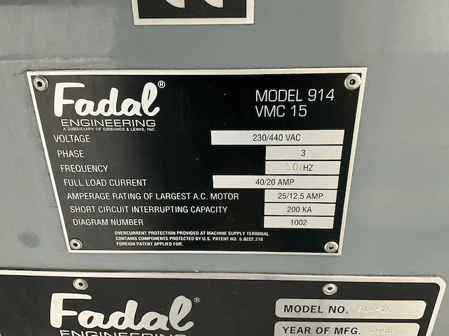 1998 fadal vmc15xt 914-15 cnc freesmachine - afbeelding 14 van  32