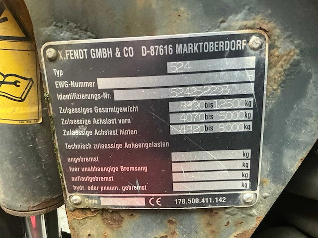 1998 fendt xylon 524 vierwielaangedreven landbouwtractor met mulag fme 500 klepelmaaier - afbeelding 52 van  58