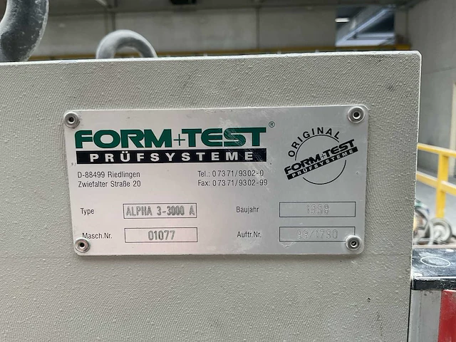 1998 form-test alpha 3-3000a drukbank - afbeelding 2 van  10