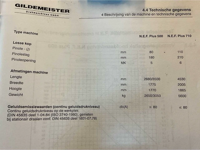 1998 gildemeister n.e.f. plus 500 cnc-draaibank - afbeelding 13 van  30