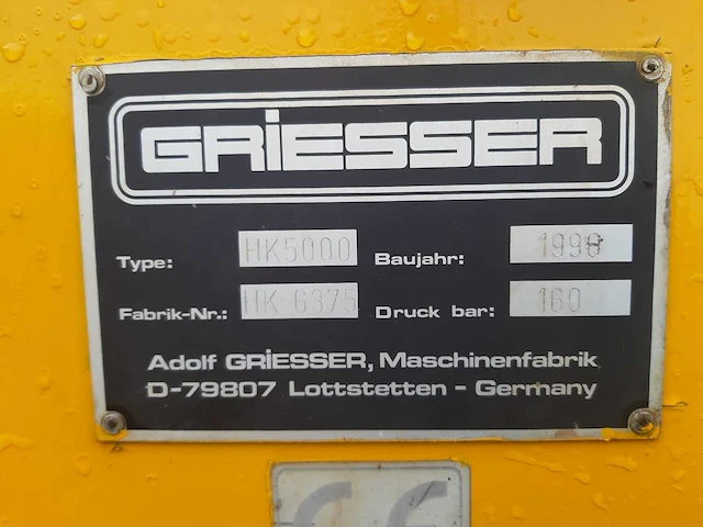 1998 griesser hk5000 stobbenfrees - afbeelding 19 van  19