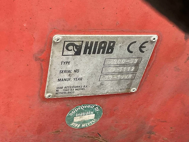 1998 hiab r300-s3 telescopische hijskraan - afbeelding 13 van  24