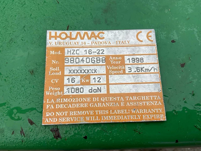 1998 holmac hzc 16-22 bomenrooimachine - afbeelding 15 van  23
