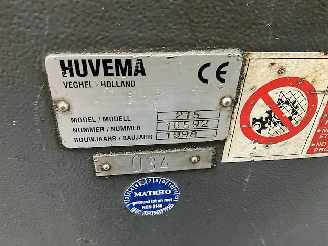 1998 huvema 215 bandzaagmachine - afbeelding 7 van  7