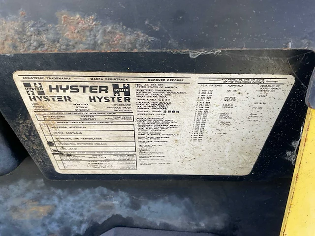 1998 hyster h2.50xm vorkheftruck - afbeelding 11 van  20