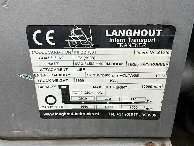 1998 ihi cch30t rupstelescoopkraan - afbeelding 26 van  35