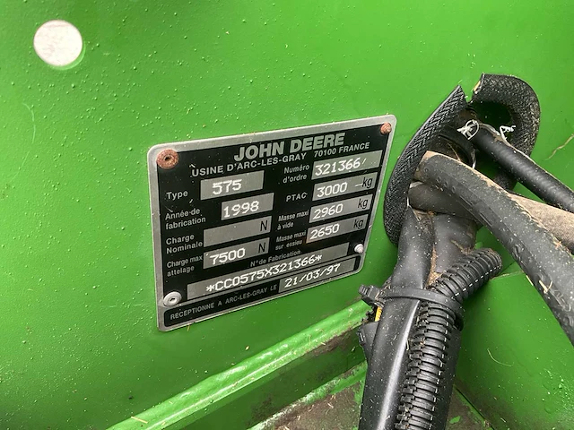 1998 john deere 575 perswikkelcombinatie - afbeelding 29 van  37