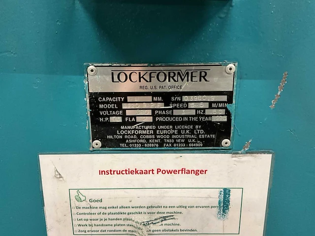 1998 lockformer lf20 b.p.f powerflanger - afbeelding 2 van  10