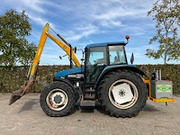 1998 new holland ts100 vierwielaangedreven landbouwtractor met bos maaiarm - afbeelding 12 van  52