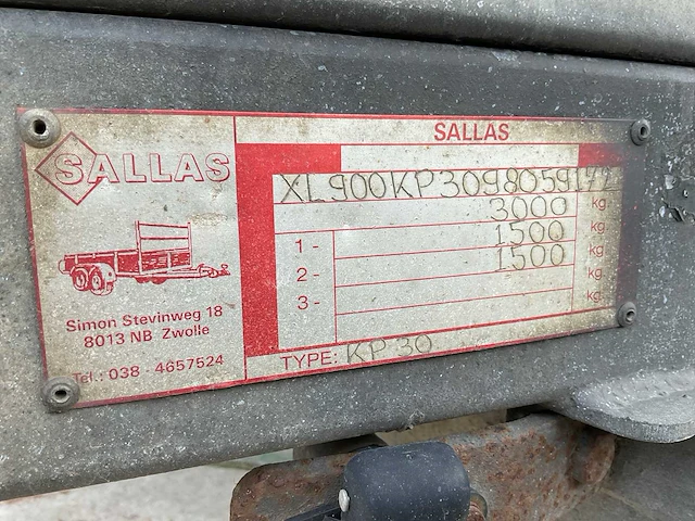 1998 sallas kp30 aanhangwagen - afbeelding 7 van  18