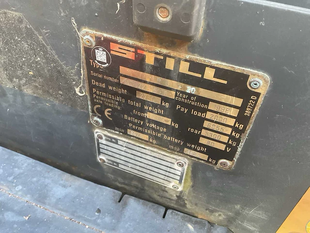 1998 still r60-20 vorkheftruck - afbeelding 13 van  13